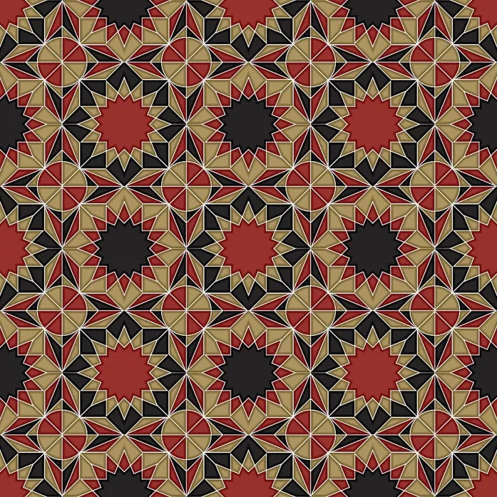 Framed Print : Islamic Geometric Seamless Vector Print