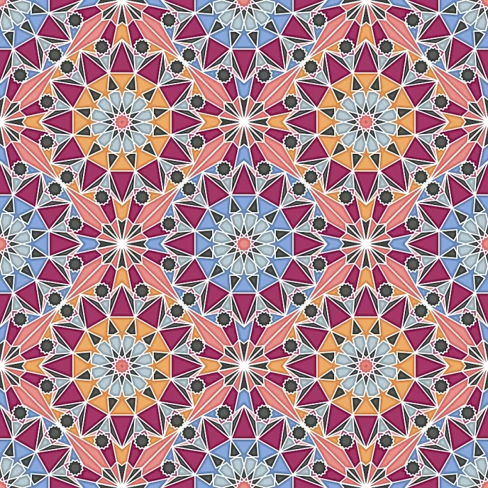 Framed Print : Islamic Geometric Seamless Vector Pattern Print