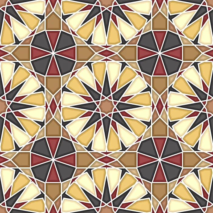 Framed Print : Islamic Geometric Seamless Vector Print