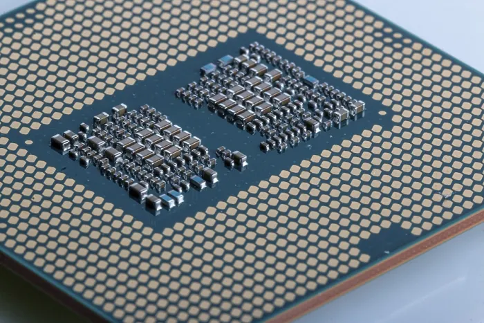 Framed Print : Macro Image of Modern Processor Microchips Print