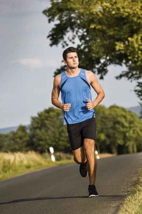 Framed Print : Man Jogging Through Fields Print Framed Print : Man Jogging Through Fields Print