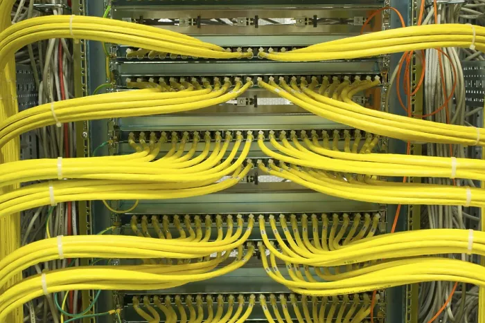 Framed Print : Network LAN Patch Panel Print