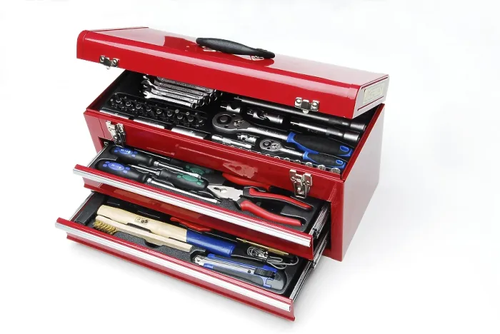 Framed Print : Opened Toolbox Print