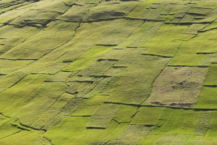 Framed Print : Patchwork Fields Print, Kvívík, Faroe Islands Framed Print : Patchwork Fields Print, Kvívík, Faroe Islands