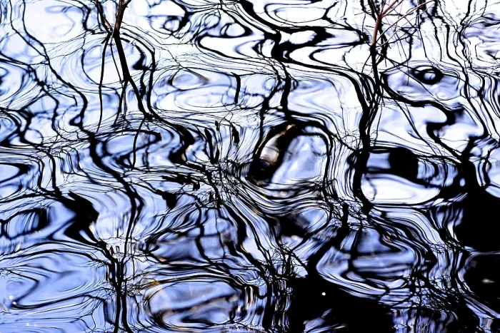 Framed Print : Patterns Reflected on a Water Surface Print Framed Print : Patterns Reflected on a Water Surface Print