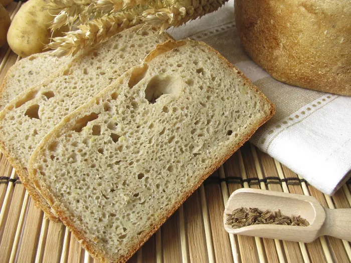 Framed Print : Print of Potato Bread from a Bread Maker