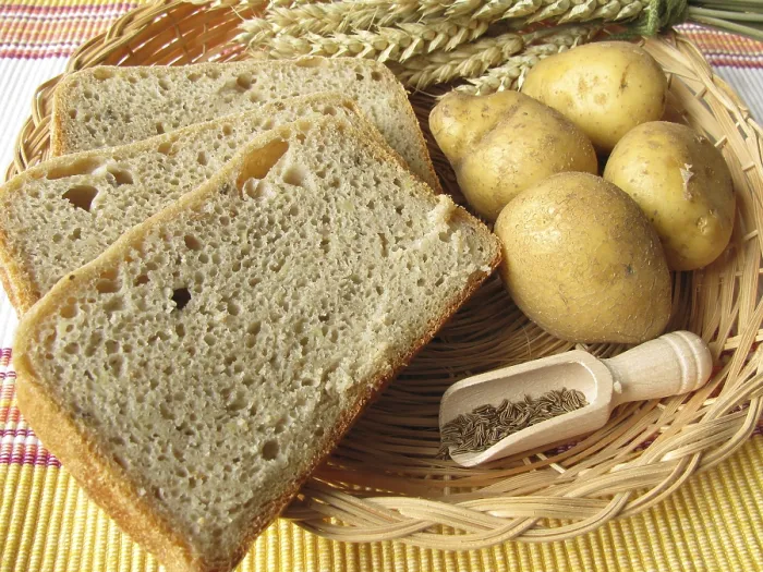 Framed Print : Potato Bread Print from a Bread Maker