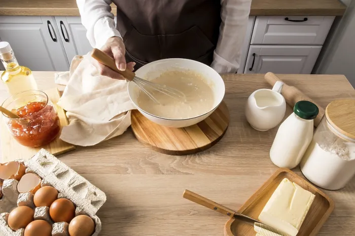 Framed Print : The Process of Preparing Breakfast in the Kitchen Print Framed Print : The Process of Preparing Breakfast in the Kitchen Print