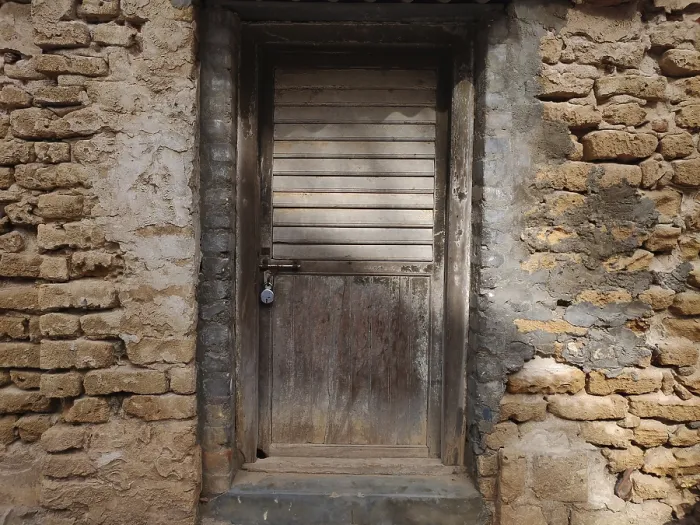 Framed Print : The Rustic Window and Brick Wall Print, Manapad, Tamil Nadu