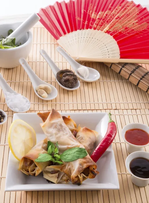Framed Print : Spring Roll Print: Asian Cuisine Framed Print : Spring Roll Print: Asian Cuisine