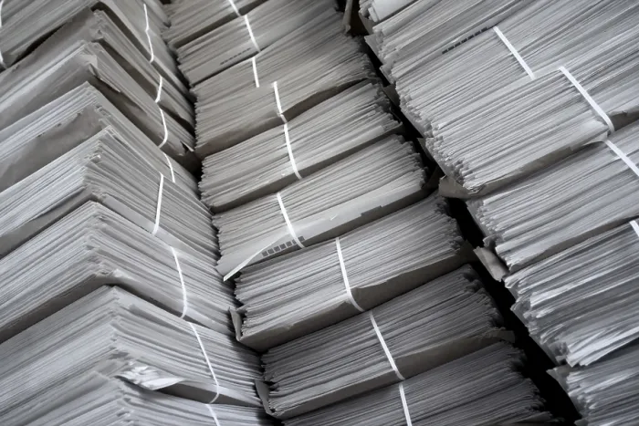 Framed Print : Stack of Newspapers Print Framed Print : Stack of Newspapers Print