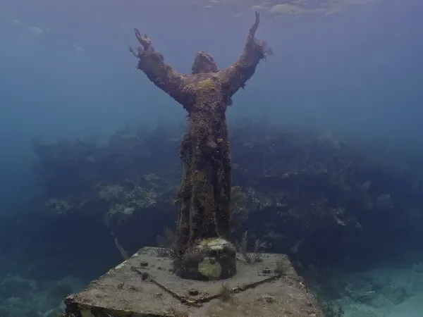Underwater Print of Christ of the Abyss, Florida Keys. Art Prints