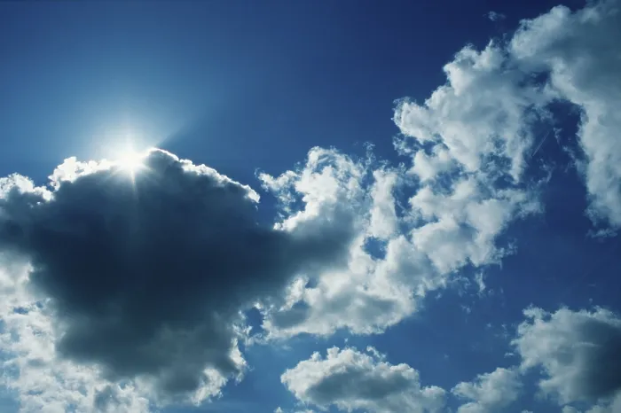 Framed Print : Sun behind Clouds Print