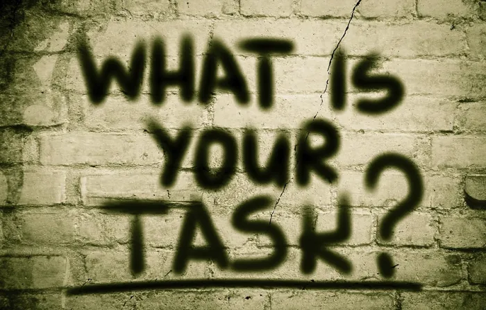 Framed Print : What Is Your Task Concept Print
