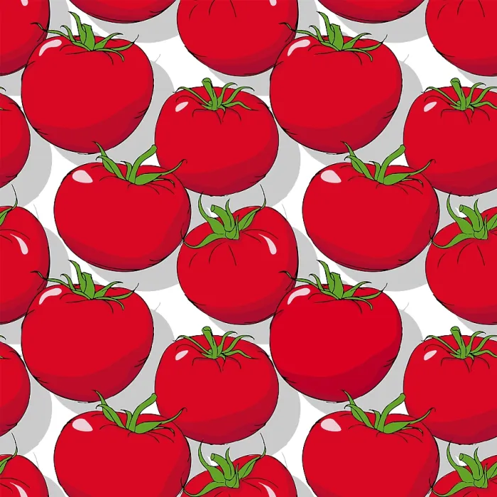 Framed Print : Tomatoes Repeating Pattern Print Vector Template