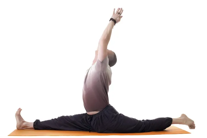 Framed Print : Side View Yoga Trainer Split Print Framed Print : Side View Yoga Trainer Split Print
