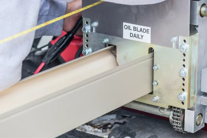 Framed Print : Rain Gutter Processing Print: Seamless Shaping Machine