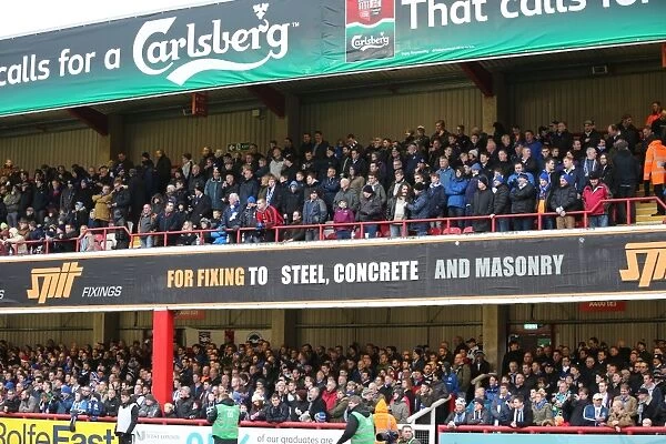 Brighton and Hove Albion FA Cup Fans Passionate Support at Brentford (03JAN15)