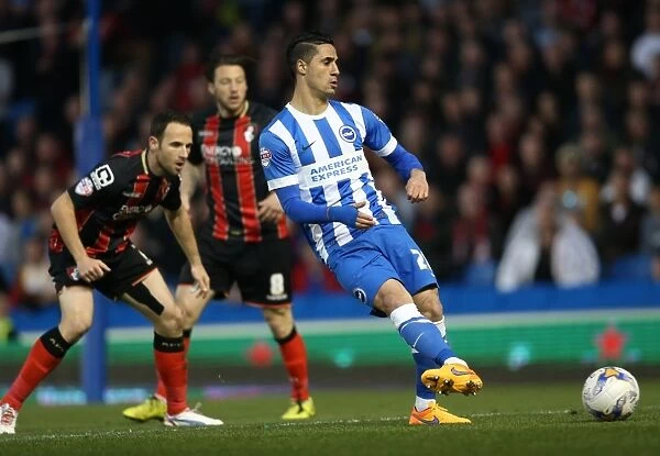 Brighton's Beram Kayal in Action Against Bournemouth (10APR15)