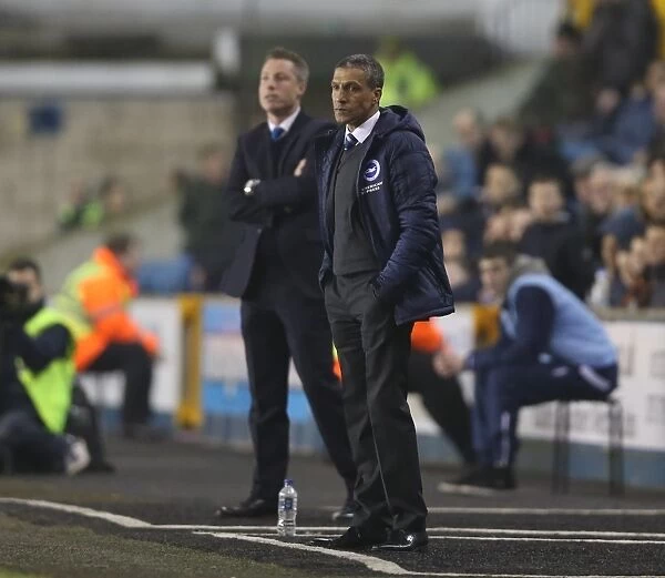 Chris Hughton Leads Brighton and Hove Albion in Intense Championship Clash against Millwall (17MAR15)