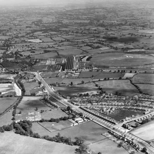 Austin Motor Plant Print, Aerial View of Longbridge Factory in June 1935 Austin Motor Plant Print, Aerial View of Longbridge Factory in June 1935