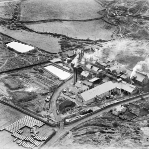 Print of Cornish tin smelting works, Redruth, Cornwall Print of Cornish tin smelting works, Redruth, Cornwall