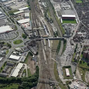 Crewe Railway Station Aerial View Print Crewe Railway Station Aerial View Print