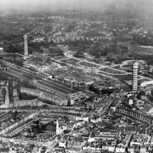 Print of Crystal Palace remains after 1936 fire Print of Crystal Palace remains after 1936 fire