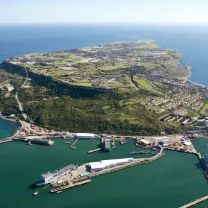 Aerial View of Portland Harbour Print Aerial View of Portland Harbour Print