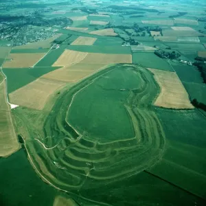 Maiden Castle Aerial View Print Maiden Castle Aerial View Print