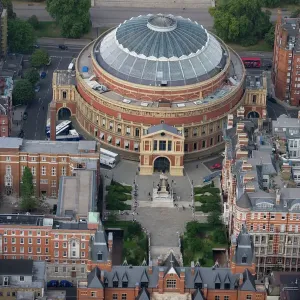Aerial View Print of The Royal Albert Hall and the Albert Memorial Aerial View Print of The Royal Albert Hall and the Albert Memorial