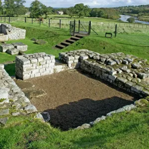 Chesters Roman Fort Print: East Gate and Guardroom