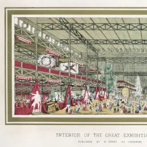 Print of the Great Exhibition interior, Hyde Park Print of the Great Exhibition interior, Hyde Park