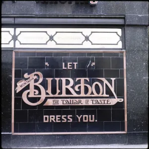 Print of Burton's 1937 Abergavenny store signage Print of Burton's 1937 Abergavenny store signage