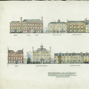 South Brink Wisbech Print, 1944 architectural illustration South Brink Wisbech Print, 1944 architectural illustration