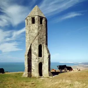 Print of St Catherine's Oratory on the Isle of Wight Print of St Catherine's Oratory on the Isle of Wight