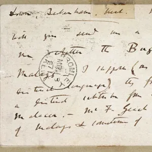 Print of Postcard from Charles Darwin to Alfred Russel Wallace Print of Postcard from Charles Darwin to Alfred Russel Wallace