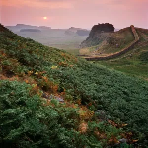 Hadrian's Wall Print: Sunset Landscape Hadrian's Wall Print: Sunset Landscape