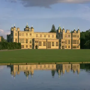 Audley End House Print: Jacobean Mansion from the Lake