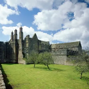 Aydon Castle Print: 13th century fortified manor house and orchard