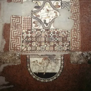 Lullingstone Roman Villa Print: Mosaic Floor Scene