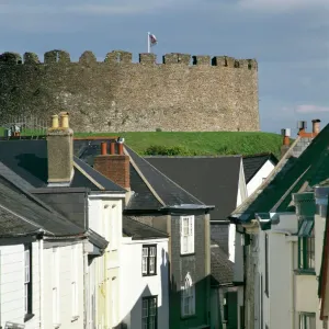 Totnes Castle Print: View Along Street