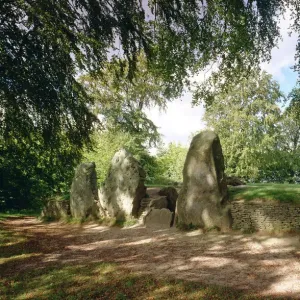 Print of Wayland's Smithy entrance chamber, Oxfordshire