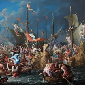 Platzer's Anthony and Cleopatra Battle of Actium Print
