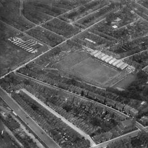 Aerial view of Highbury Stadium, London Aerial view of Highbury Stadium, London