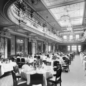 Print of Lyons Popular Cafe interior at Piccadilly, London Print of Lyons Popular Cafe interior at Piccadilly, London