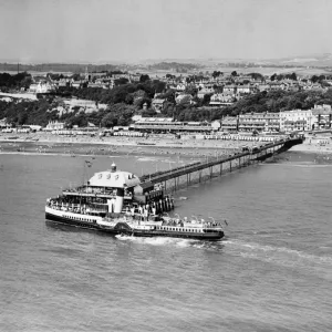 Print of Sandown Pier, Isle of Wight, August 1939 Print of Sandown Pier, Isle of Wight, August 1939