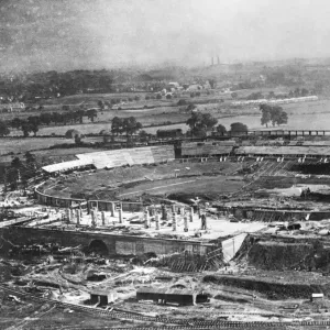 Wembley Stadium under construction, 1922 Print Wembley Stadium under construction, 1922 Print