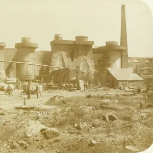Dudley Blast Furnaces Print, 1859 Dudley Blast Furnaces Print, 1859