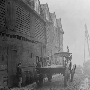 Cannon Wharf Print, circa 1856, a coal wharf scene Cannon Wharf Print, circa 1856, a coal wharf scene